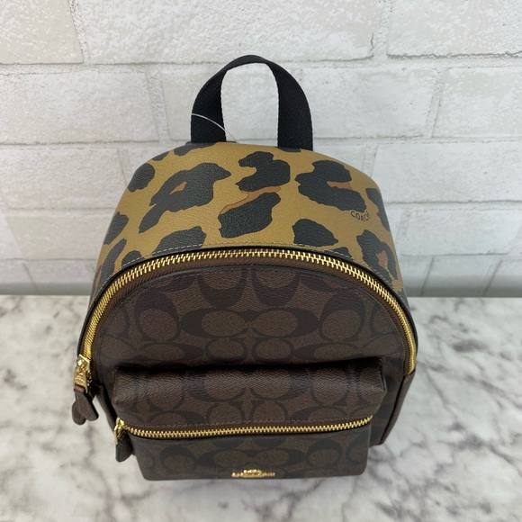 Coach Bags Coach Mini Signature Charlie Leopard Backpack Poshmark